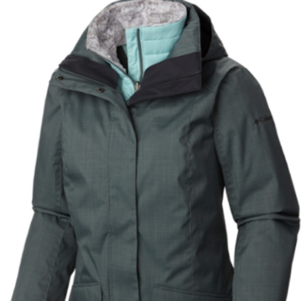 Columbia Sleet to Street Interchange 3 in 1 Jacket Women’s Size Small Pond